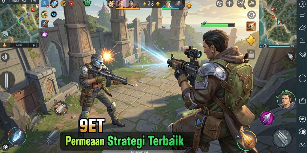 Screenshot gameplay 9ET yang memikat dengan aksi strategis.