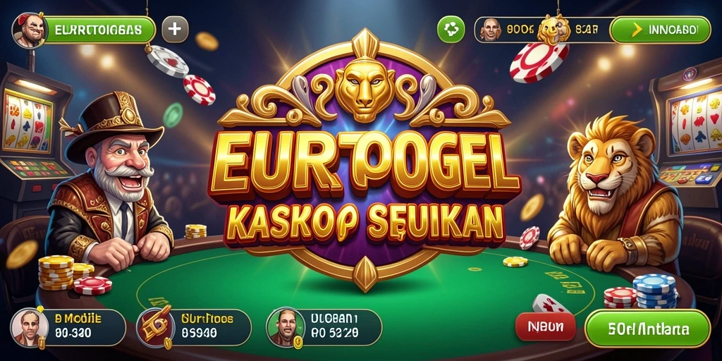 Screenshot utama EUROTOGEL menampilkan gameplay kasino yang menarik dan interaktif.