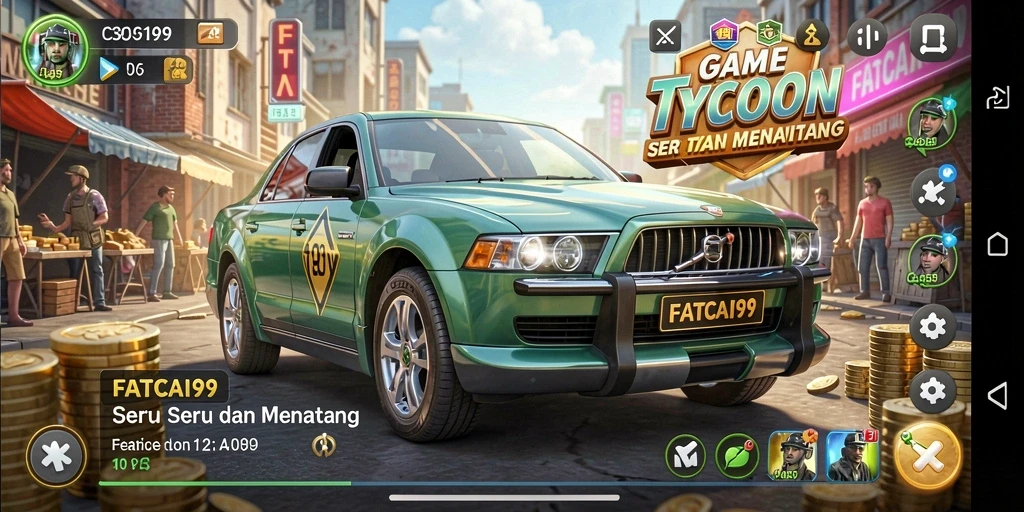 Tampilan gameplay seru di FATCAI99 dengan berbagai fitur manajemen.