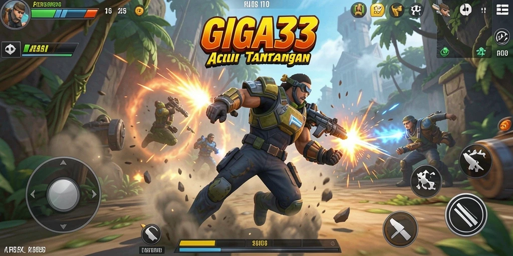 Gameplay GIGA33 yang seru dan penuh aksi.