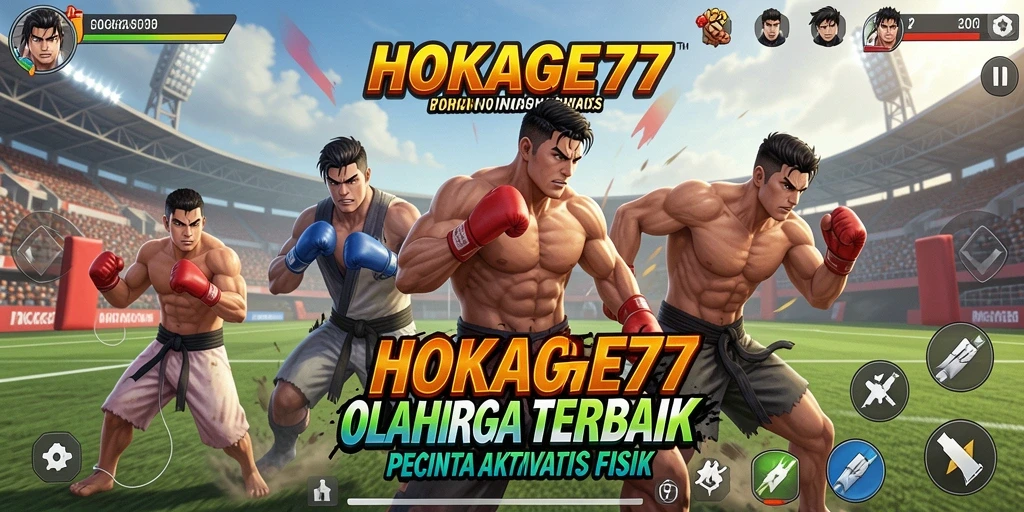 Tampilan gameplay seru HOKAGE77 dengan aksi olahraga mendebarkan