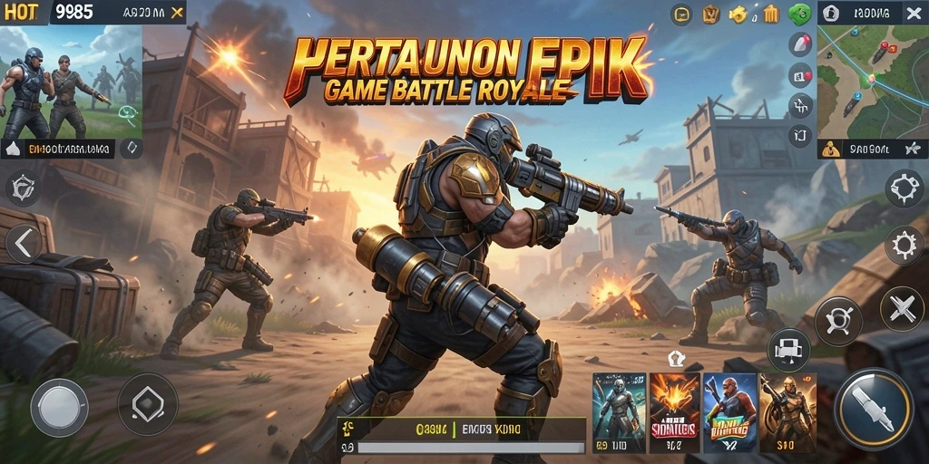 Gameplay seru dalam pertempuran Battle Royale