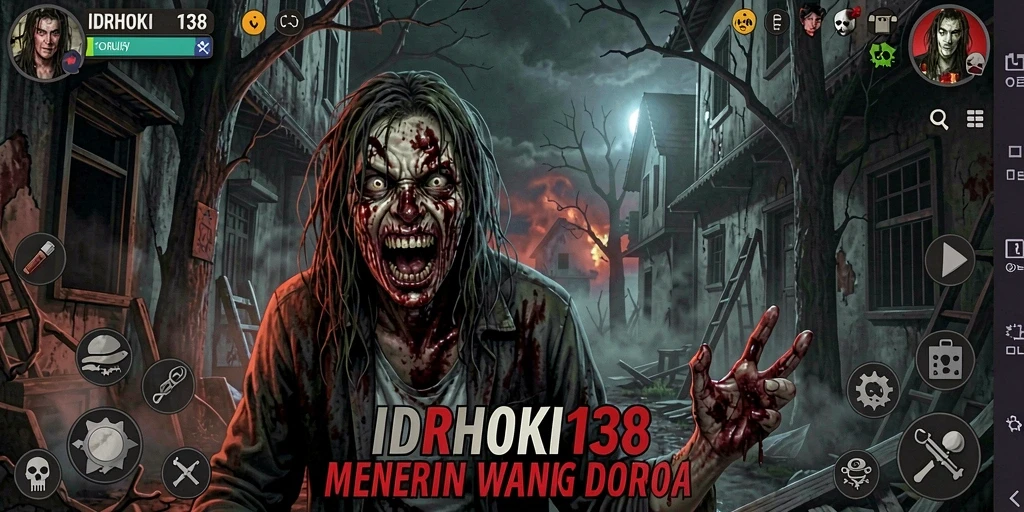 Tangkapan layar IDRHOKI138 menampilkan suasana permainan horor yang mencekam.