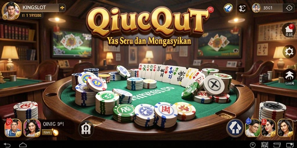 Tampilan seru gameplay QiuQiu di KINGSLOT.