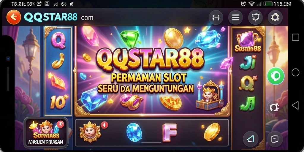 Screenshot dari gameplay Slot QQSTAR88 yang menarik dan penuh warna.