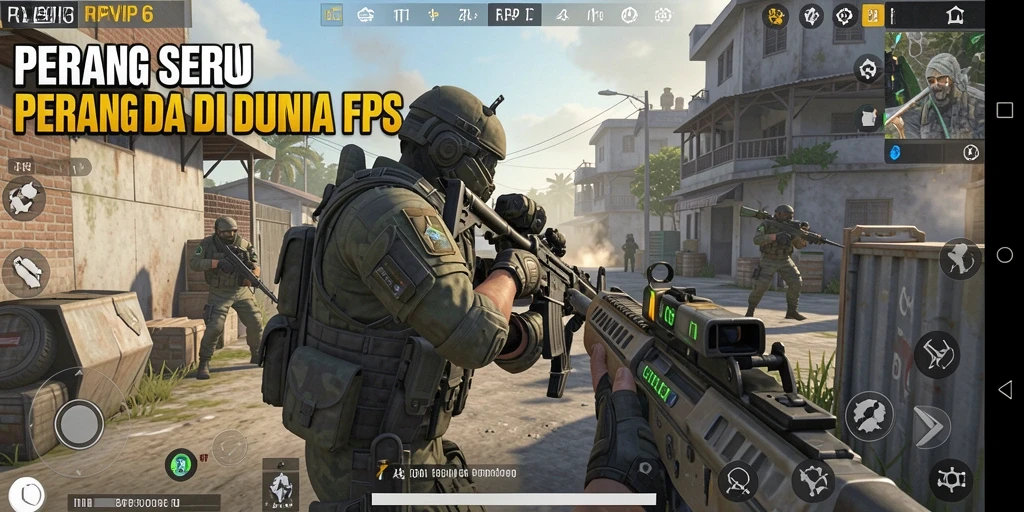 Screenshot gameplay RPVIP6 menampilkan aksi tembak-menembak yang mendebarkan.