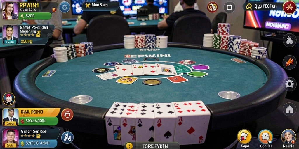 Tampilan luar biasa dari permainan Poker yang mendebarkan.