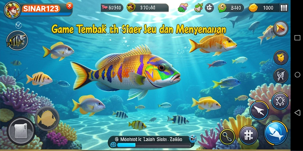Tampilan seru gameplay Tembak Ikan di SINAR123.