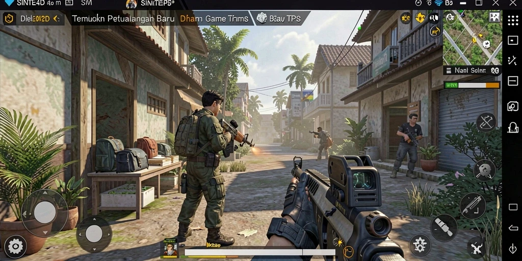Tampilan menakjubkan dari gameplay TPS di SINTE4D.