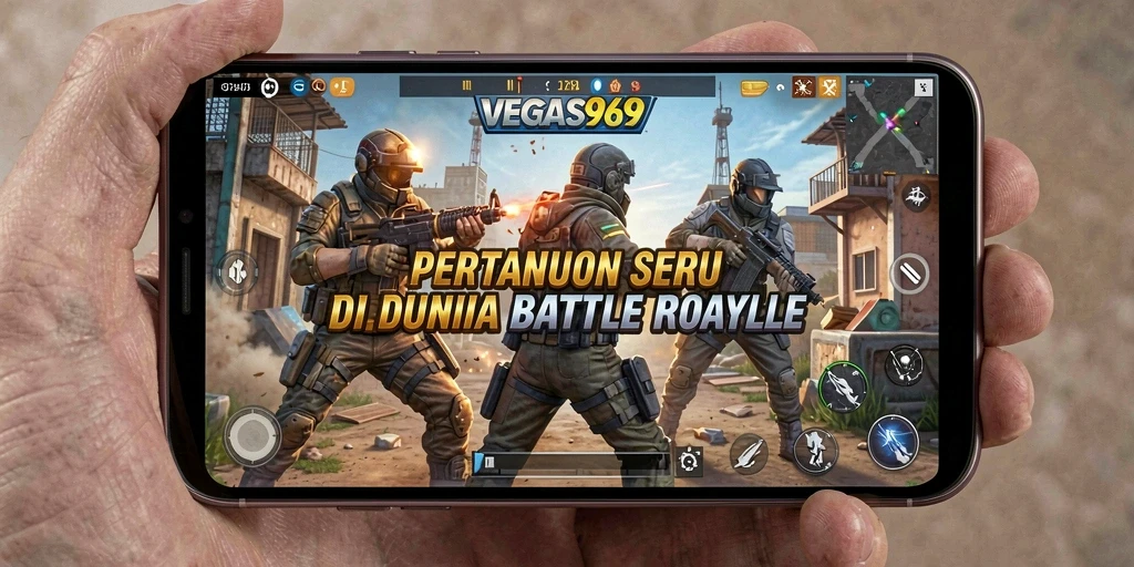Tampilan gameplay VEGAS969 yang intens dan seru di arena Battle Royale.